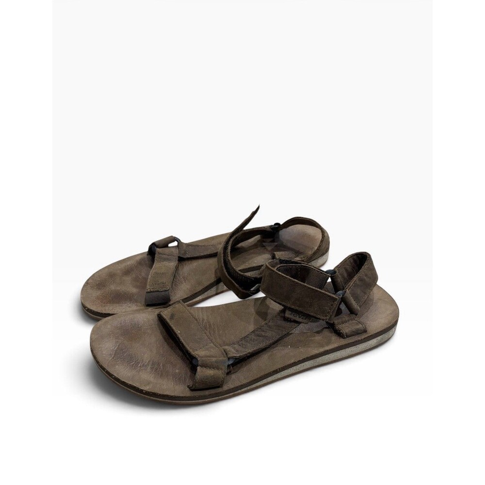 Men's TEVA Original Universal Dark Earth Leather Sandals 1006315 SZ US 12
